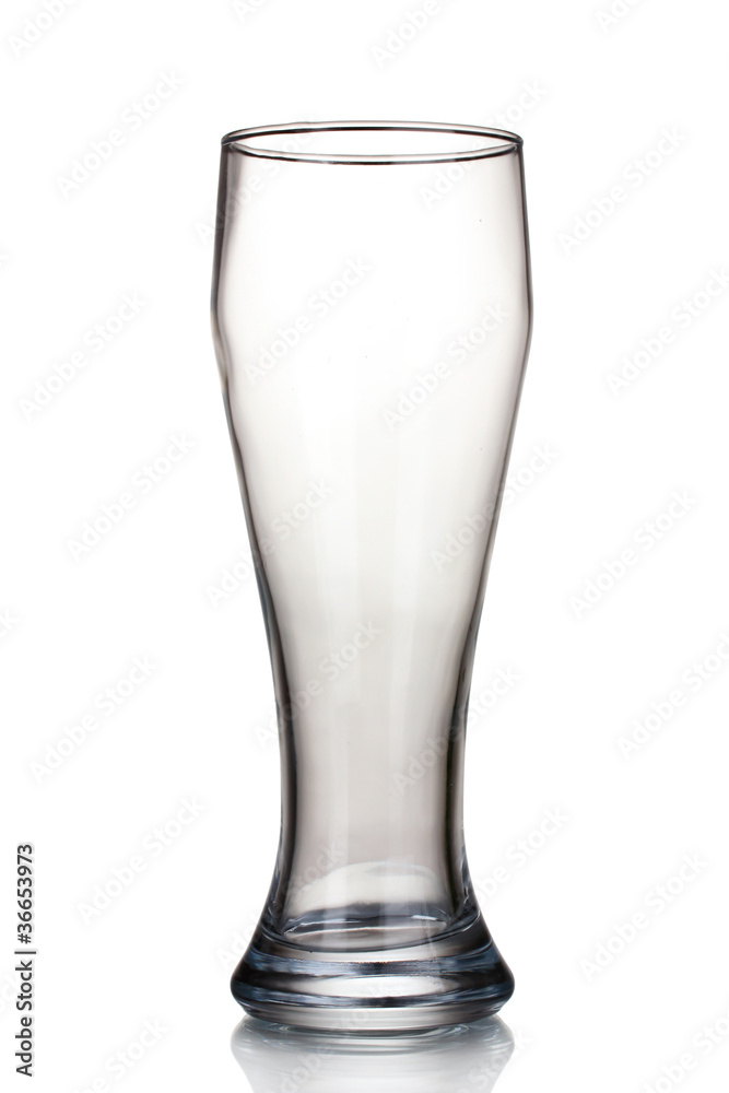 empty beer glass isolated on white empty beer glass isolated on white