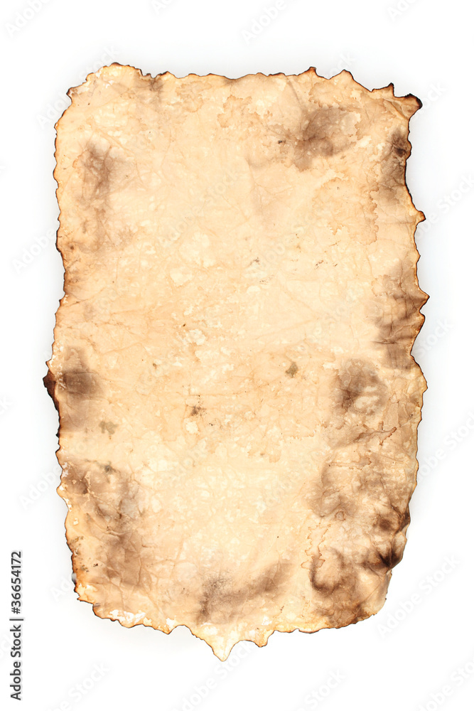 old paper isolated on white old paper isolated on white