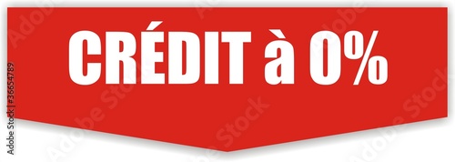 étiquette crédit 0%