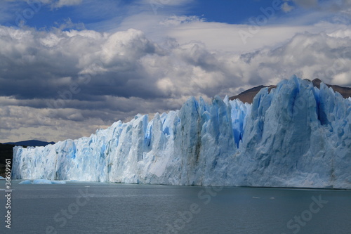 Perito Moreno glacier with clouds and beautiful structure