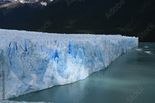 Perito Moreno glacier fading into distance