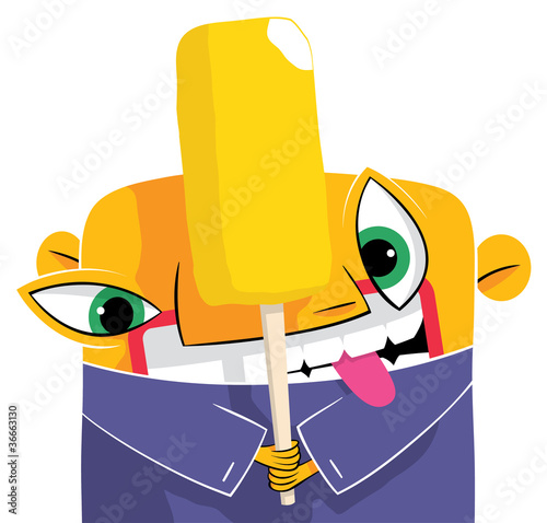 Fruit ice cream eater