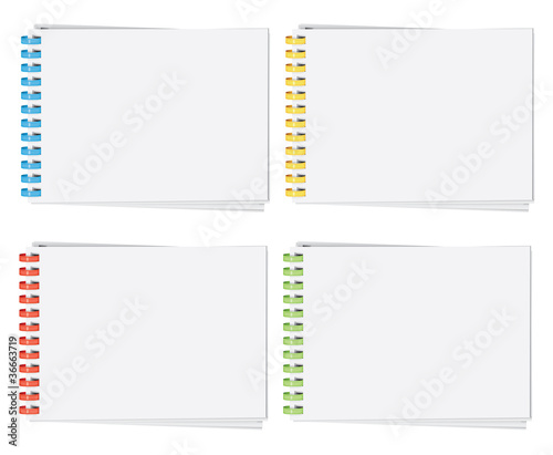 vector high detailed plastic spiral bound album page (CMYK)
