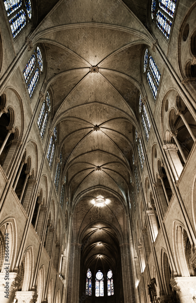 The interior of the Notre Dame