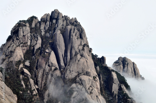 Landscape of rocky mountains photo