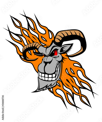 Wild goat tattoo