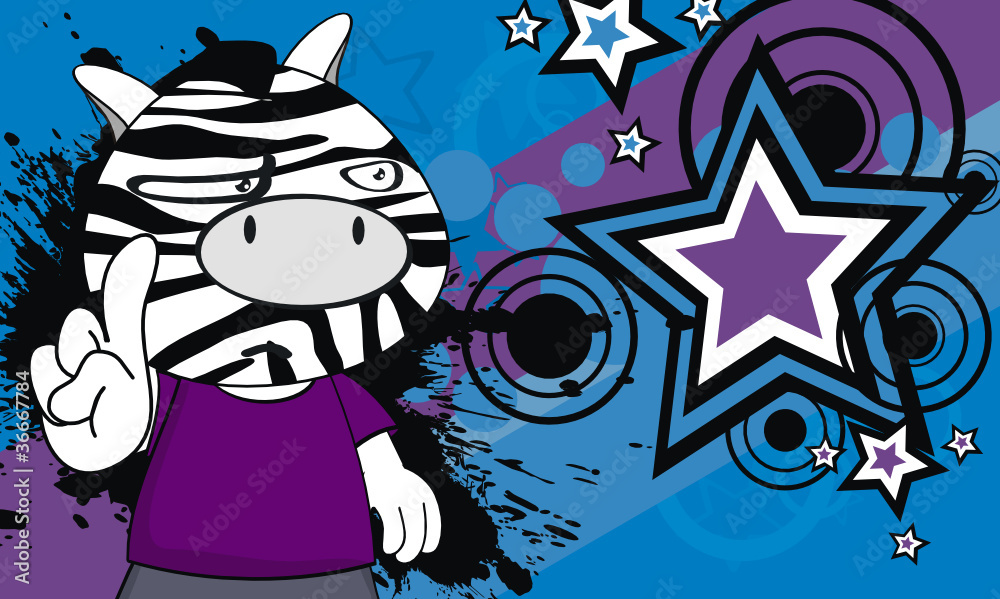 zebra kid cartoon background7