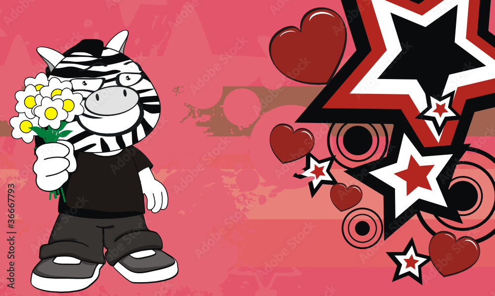 zebra kid cartoon background4
