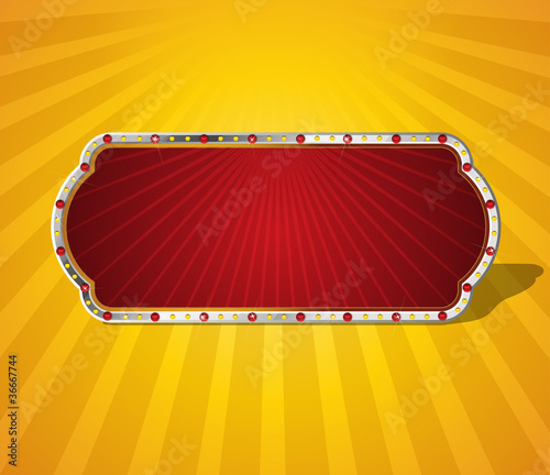 Vector Brightly Board Framed With Shining LED Lamps