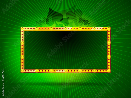 Vector Brightly Board Framed With Shining LED Lamps