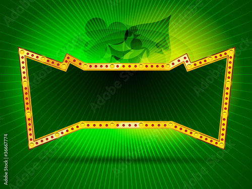 Vector Brightly Board Framed With Shining LED Lamps