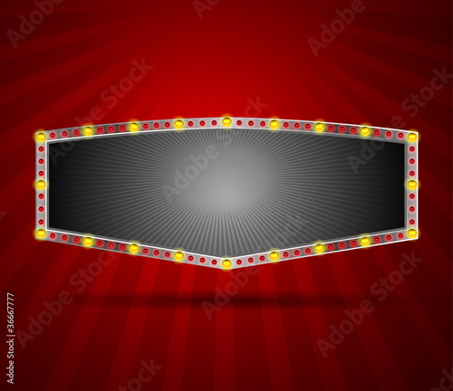 Vector Brightly Board Framed With Shining LED Lamps
