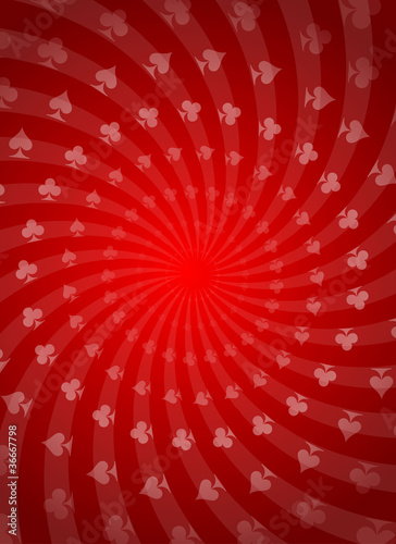 Vector Poker Red Background