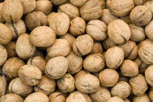 unpeeled walnut background