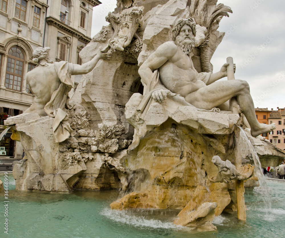 Fontana dei Quattro Fiumi, Piazza Navona, Rome