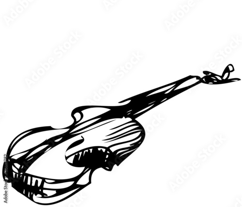 sketch of a stringed musical instrument orchestra violin