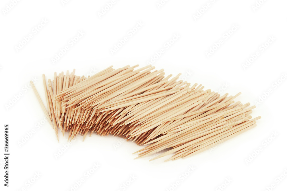Many toothpick, isolated on white Many toothpick, isolated on white
