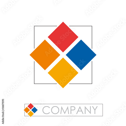 Logo colored quadrate # Vector
