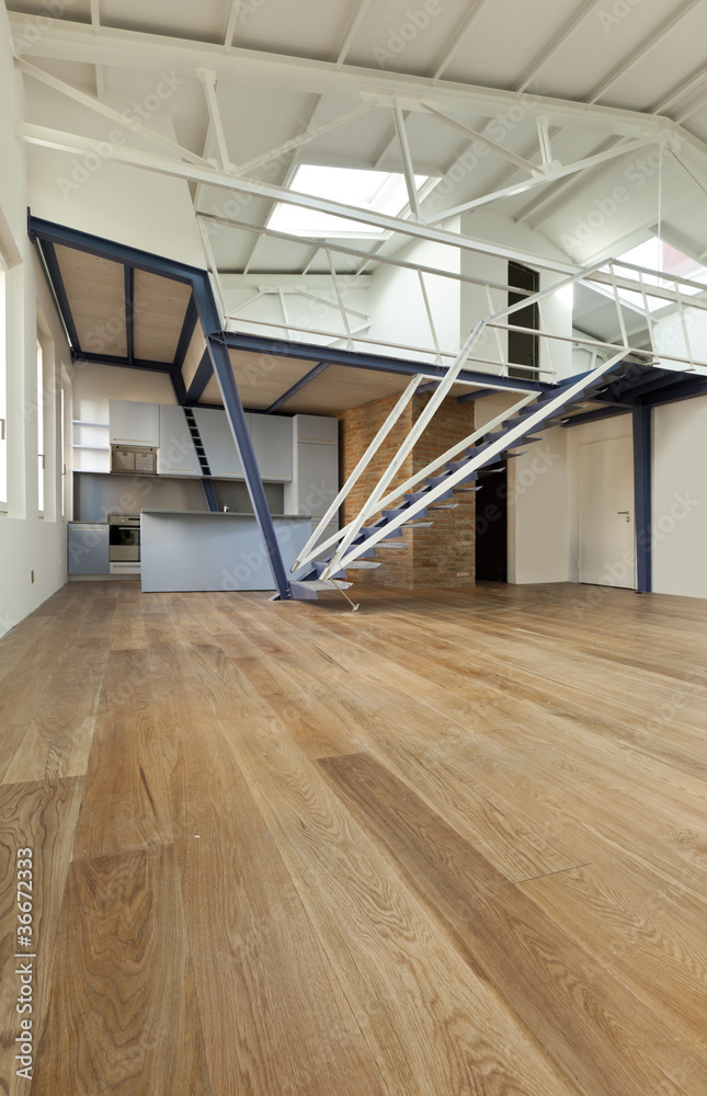 Obraz premium modern designer, apartment with mezzanine