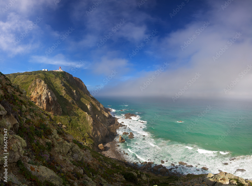 Cabo da Roca lighthouse and cliff