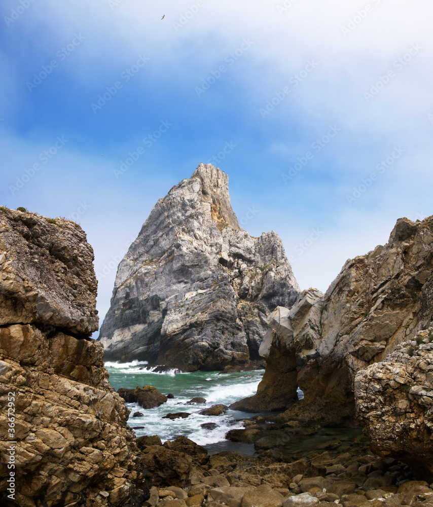 Rock in the ocean Rock in the ocean