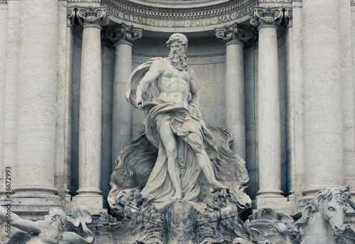 Central part of the Trevi fountain - Rome, Italy