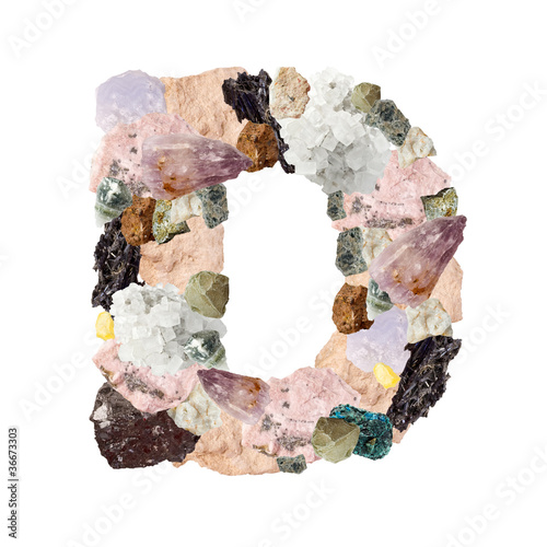 Obraz na plátně Mineral alphabet