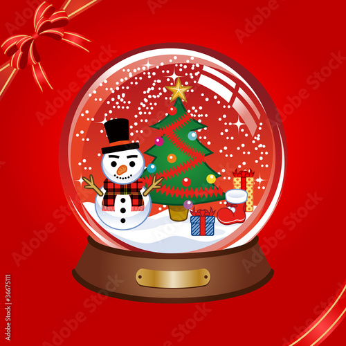 Red Snow Globe