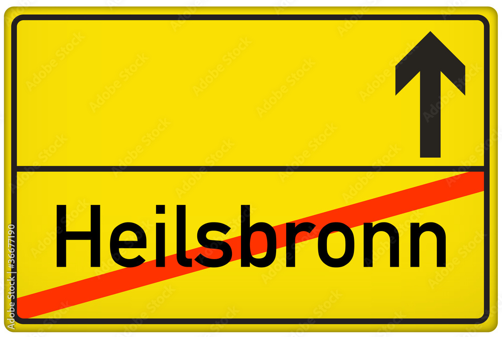 Ortsausgangsschild Heilsbronn Ortsausgangsschild Heilsbronn