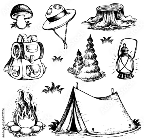 Outdoor theme drawings collection