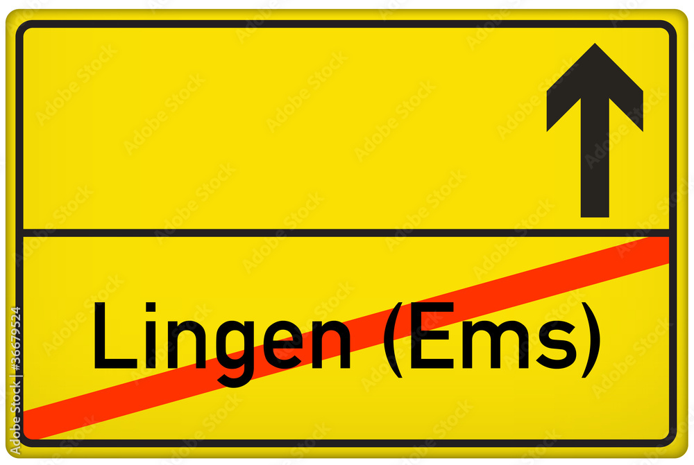 Ortsausgangsschild Lingen (Ems) Ortsausgangsschild Lingen (Ems)