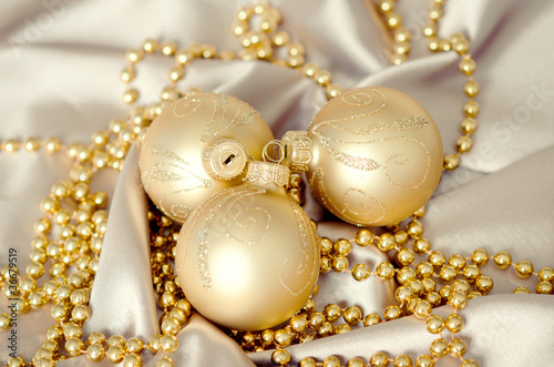 Golden Christmas balls