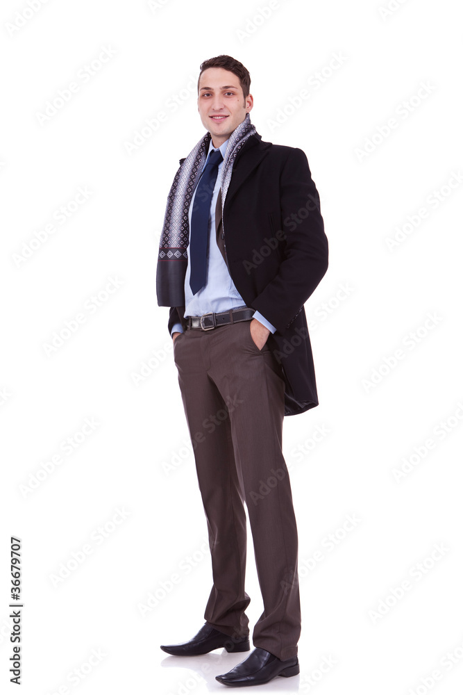 business man wearing winter clothes