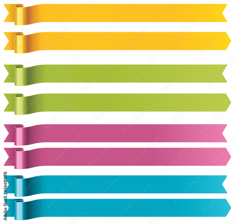 Vector long ribbons