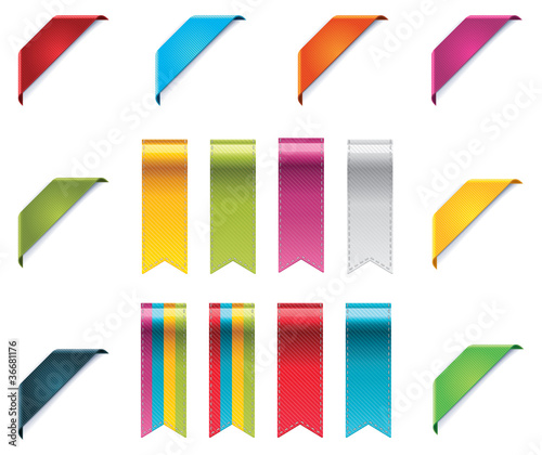 Vector ribbons set