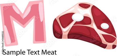 ALPHABET LETTER M-Meat
