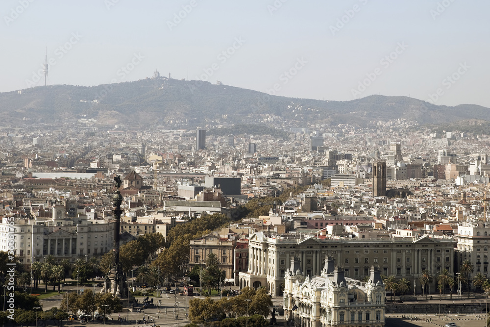 Aerial view of Barcelona