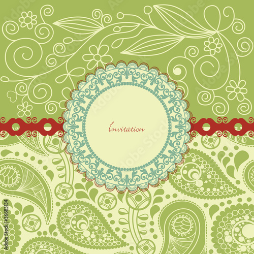 Vintage floral frame