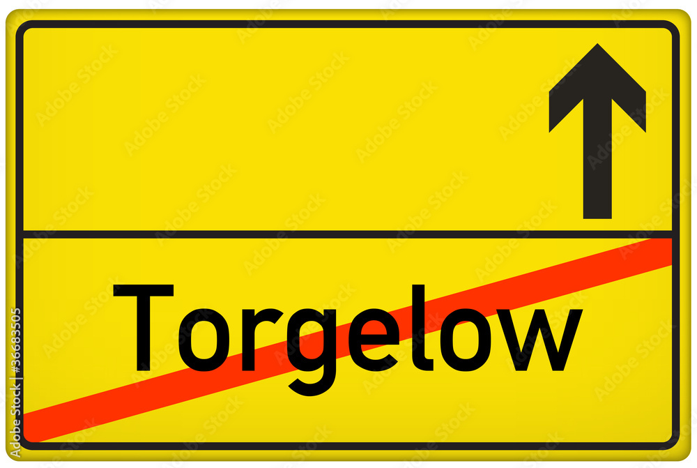 Ortsausgangsschild Stadt Torgelow Ortsausgangsschild Stadt Torgelow