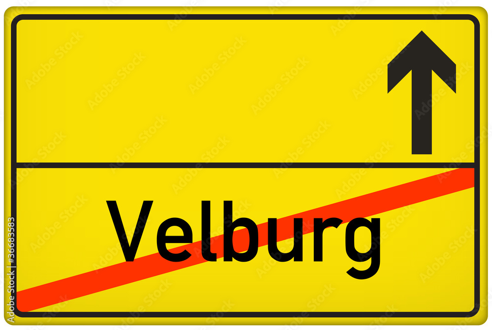Ortsausgangsschild Velburg Ortsausgangsschild Velburg