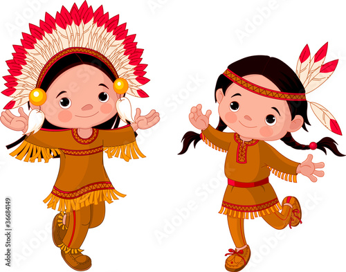 American Indians dancing photo