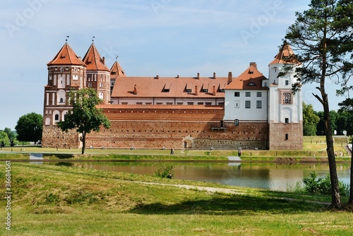 Castle in town Mir of Belarus