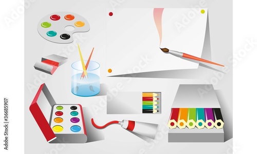 Art supplies painting