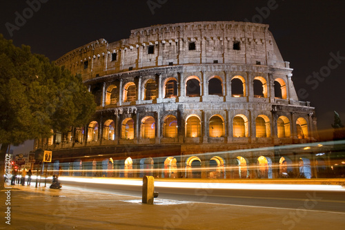 Colosseum in Rome, by night