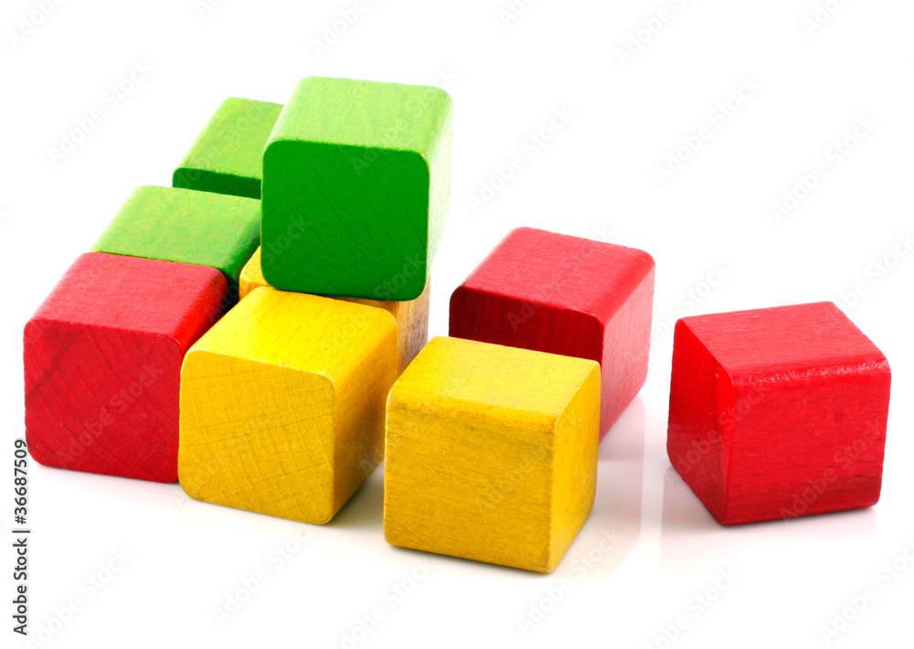 Obraz premium Wooden building blocks