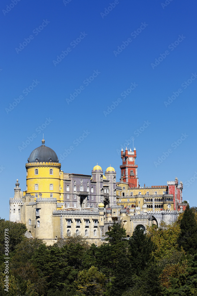 Pena castle and blue sky