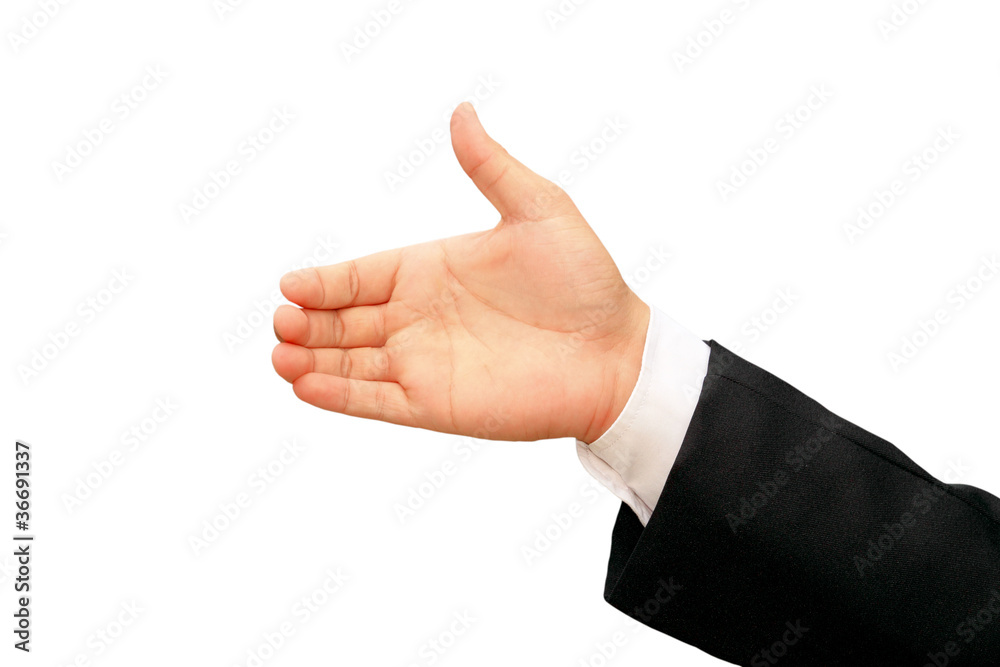 Empty hand isolated on white background Empty hand isolated on white background