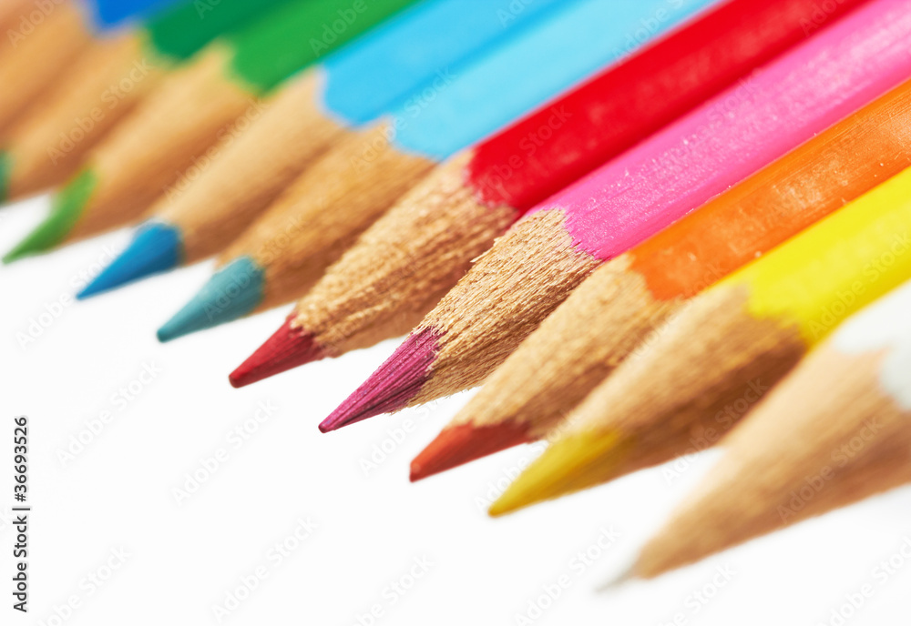 Fototapeta premium Assortment of coloured pencils