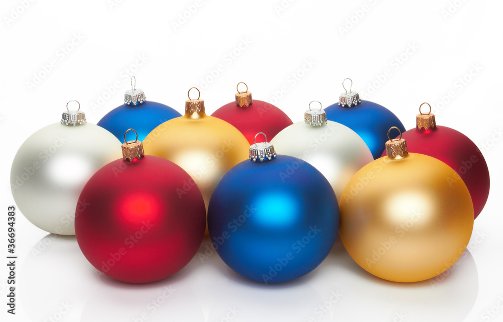 christmas ball on white