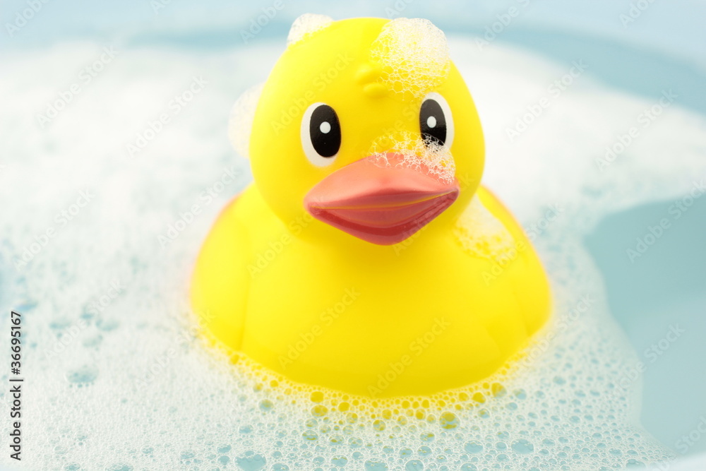 Bath time and rubber duck Bath time and rubber duck